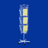 Stojan štvorboký otočný - 40 x A4, výška 180 cm